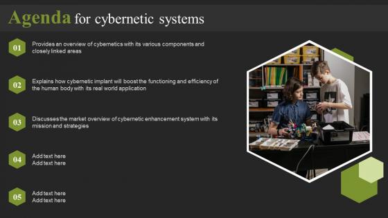 Agenda For Cybernetic Systems Ppt Pictures Background Image Pdf