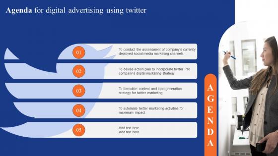 Agenda For Digital Advertising Using Twitter Graphics Pdf