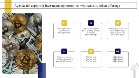 Agenda For Exploring Investment Opportunities With Security Token Offerings Designs Pdf