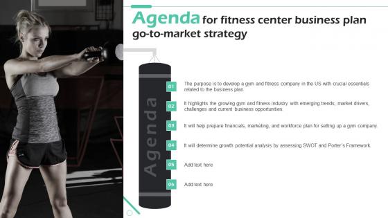 Agenda For Fitness Center Business Plan Go To Market Strategy Introduction Pdf