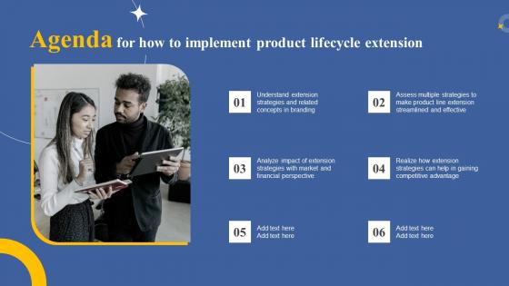 Agenda For How To Implement Product Lifecycle Extension Inspiration Pdf