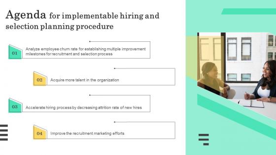 Agenda For Implementable Hiring And Selection Planning Procedure Structure Pdf