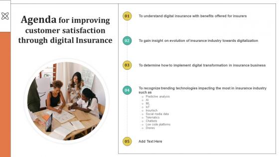 Agenda For Improving Customer Satisfaction Through Digital Insurance Agenda For Improving Customer Satisfaction Through Digital Insurance