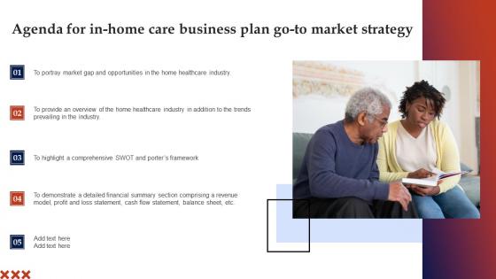 Agenda For In Home Care Business Plan Go To Market Strategy Template Pdf