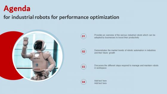 Agenda For Industrial Robots For Performance Optimization Download Pdf