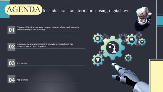 Agenda For Industrial Transformation Using Digital Twin Diagrams Pdf