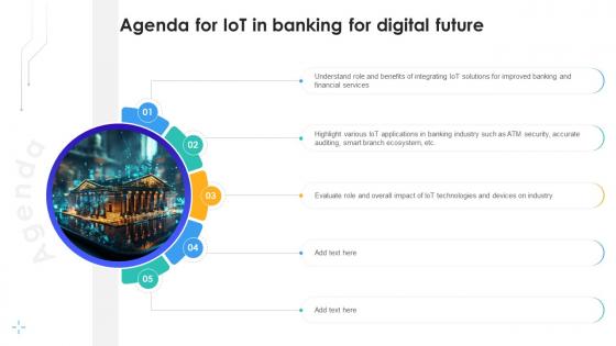 Agenda For IoT In Banking For Digital Future IoT SS V Agenda For IoT In Banking For Digital Future IoT SS V