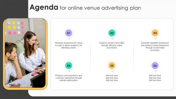 Agenda For Online Venue Advertising Plan Strategy SS V Agenda For Online Venue Advertising Plan Strategy SS V