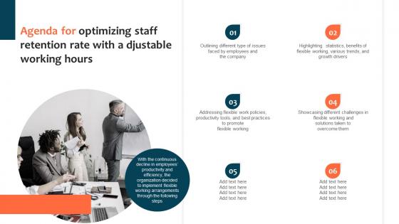 Agenda For Optimizing Staff Retention Rate With A Djustable Working Hours Demonstration Pdf