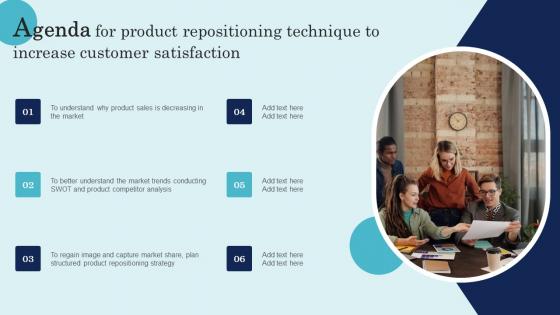 Agenda For Product Repositioning Technique To Increase Customer Satisfaction Elements Pdf