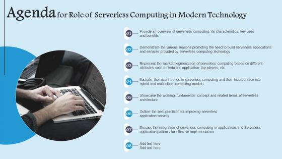 Agenda For Role Of Serverless Computing In Modern Technology Formats Pdf Agenda For Role Of Serverless Computing In Modern Technology Formats Pdf