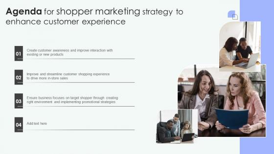 Agenda For Shopper Marketing Strategy To Enhance Customer Experience Rules Pdf