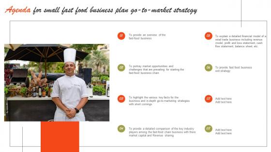 Agenda For Small Fast Food Business Plan Go To Market Strategy Clipart Pdf