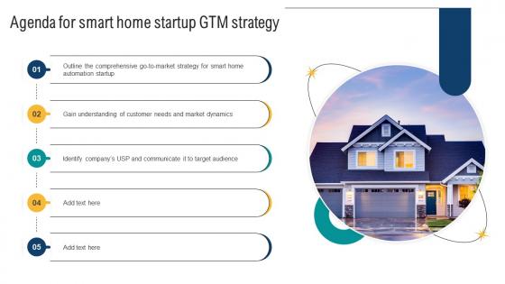 Agenda For Smart Home Startup GTM Strategy GTM SS V Agenda For Smart Home Startup GTM Strategy GTM SS V