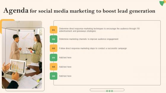 Agenda For Social Media Marketing To Boost Lead Generation Microsoft Pdf