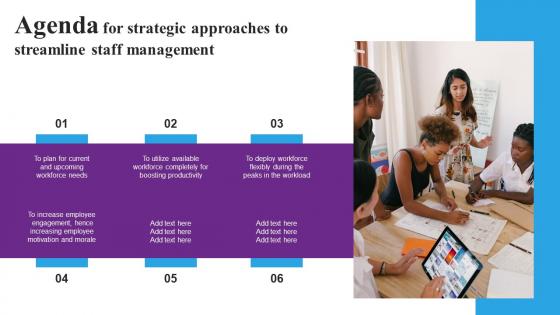 Agenda For Strategic Approaches To Streamline Staff Management Information Pdf