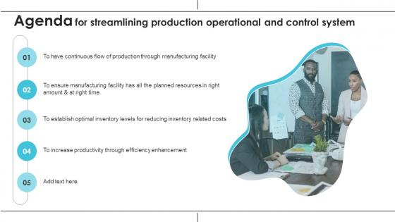 Agenda For Streamlining Production Operational And Control System Slides PDF