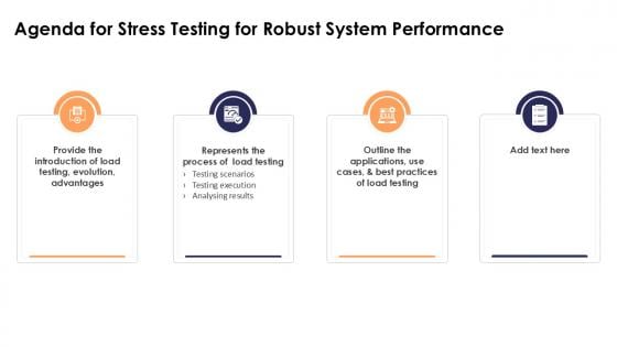 Agenda For Stress Testing For Robust System Performance Ppt Slide Agenda For Stress Testing For Robust System Performance Ppt Slide
