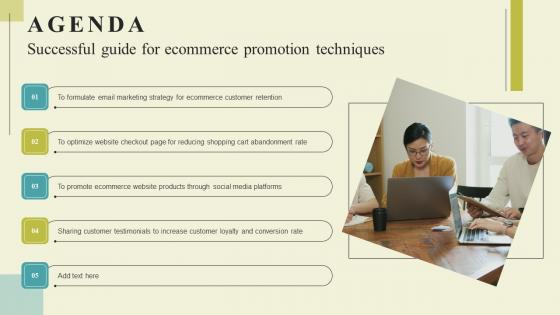 Agenda For Successful Guide For Ecommerce Promotion Techniques Diagrams Pdf Agenda For Successful Guide For Ecommerce Promotion Techniques Diagrams Pdf