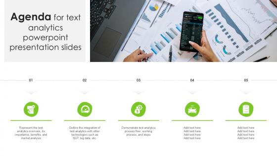 Agenda For Text Analytics Powerpoint Presentation Slides PPT Powerpoint SS