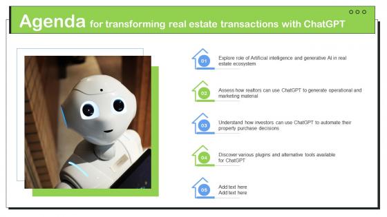 Agenda For Transforming Real Estate Transactions With ChatGPT SS V