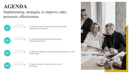 Agenda Implementing Strategies To Improve Sales Processes Effectiveness Inspiration Pdf