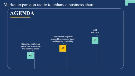 Agenda Market Expansion Tactic To Enhance Business Share Summary Pdf