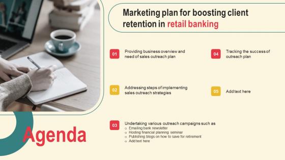 Agenda Marketing Plan For Boosting Client Retention In Retail Banking Mockup Pdf