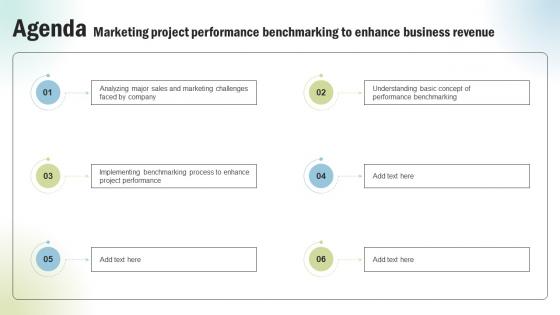 Agenda Marketing Project Performance Benchmarking To Enhance Business Revenue CRP SS V Agenda Marketing Project Performance Benchmarking To Enhance Business Revenue CRP SS V