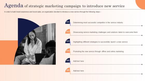 Agenda Of Strategic Marketing Campaign To Introduce New Service Diagrams Pdf