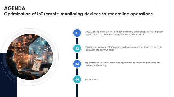 Agenda Optimization Of IoT Remote Monitoring Devices To Streamline Operations IoT SS V