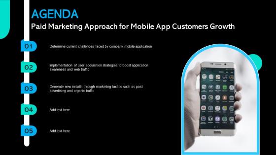 Agenda Paid Marketing Approach For Mobile App Customers Growth Download Pdf