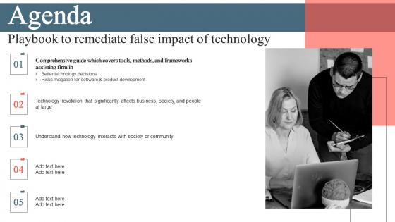 Agenda Playbook To Remediate False Impact Of Technology Summary Pdf