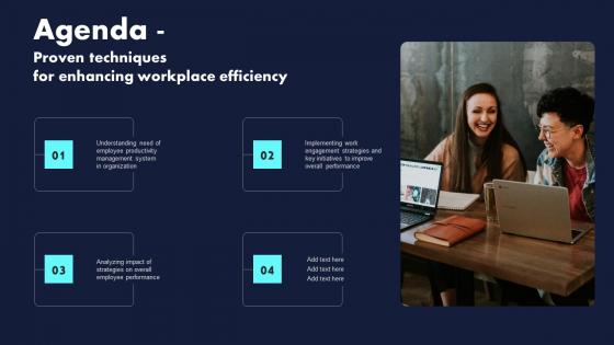 Agenda Proven Techniques For Enhancing Workplace Efficiency Mockup Pdf