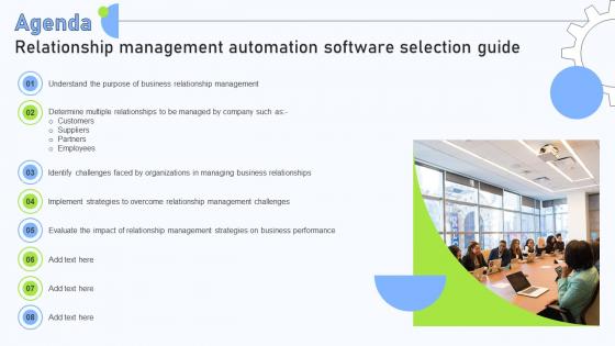 Agenda Relationship Management Automation Software Selection Guide Agenda Relationship Management Automation Software Selection Guide