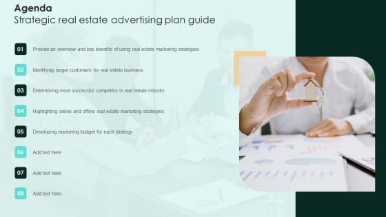 Agenda Strategic Real Estate Advertising Plan Guide Infographics Pdf