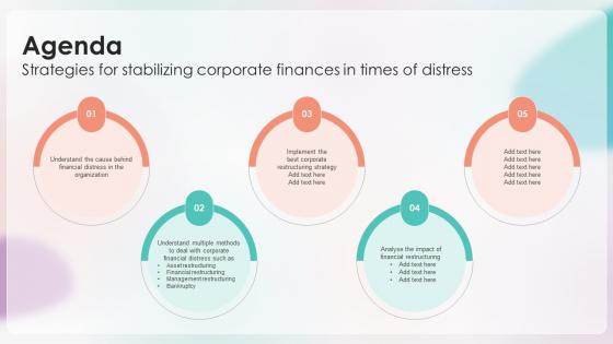 Agenda Strategies For Stabilizing Corporate Finances In Times Of Distress Agenda Strategies For Stabilizing Corporate Finances In Times Of Distress