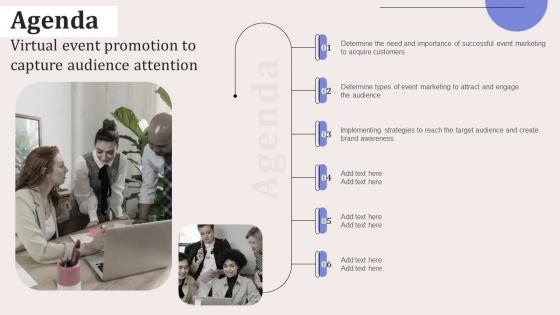 Agenda Virtual Event Promotion To Capture Audience Attention Topics Pdf