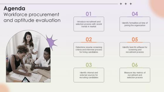 Agenda Workforce Procurement And Aptitude Evaluation Ppt Presentation Agenda Workforce Procurement And Aptitude Evaluation Ppt Presentation