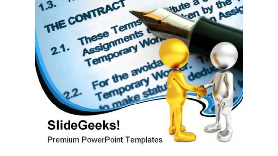 Agreement Business PowerPoint Backgrounds And Templates 1210