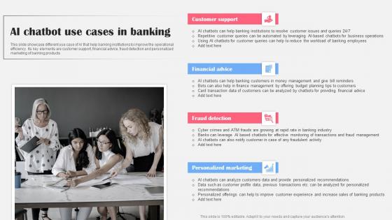 AI Chatbot Use Cases In Banking AI Bot Application For Various Industries Infographics Pdf