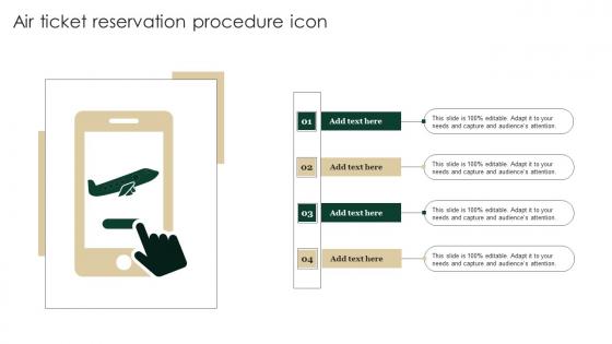 Air Ticket Reservation Procedure Icon Brochure Pdf