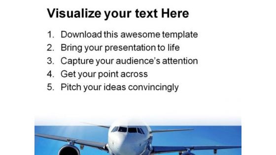 Airplane Transportation PowerPoint Themes And PowerPoint Slides 0511