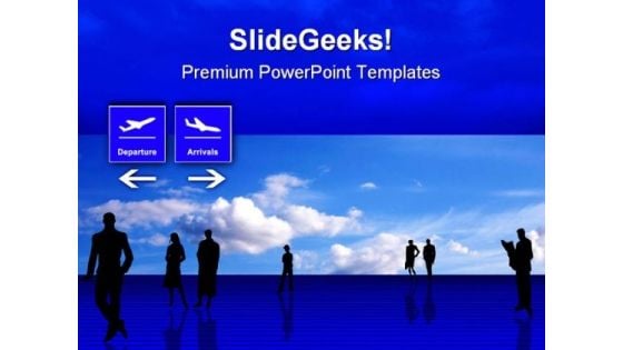 Airport Schedules Travel PowerPoint Templates And PowerPoint Backgrounds 0711