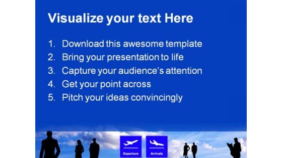 Airport Schedules Travel PowerPoint Themes And PowerPoint Slides 0711