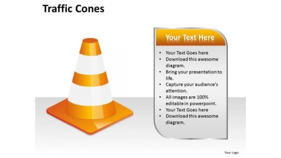 Alert Traffic Cones PowerPoint Slides And Ppt Diagram Templates