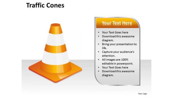 Alert Traffic Cones PowerPoint Slides And Ppt Diagram Templates