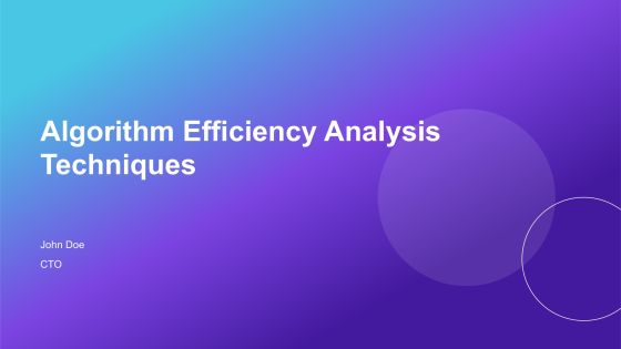 Algorithm Efficiency Analysis Techniques PPT Template AT