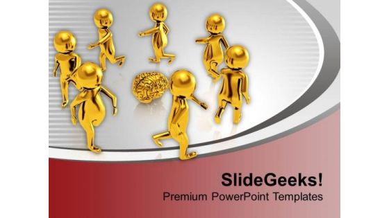 All Ideas Revolve Around Brain PowerPoint Templates Ppt Backgrounds For Slides 0613