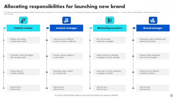 Allocating Responsibilities For Launching New Brand Brand Diversification Approach Themes Pdf